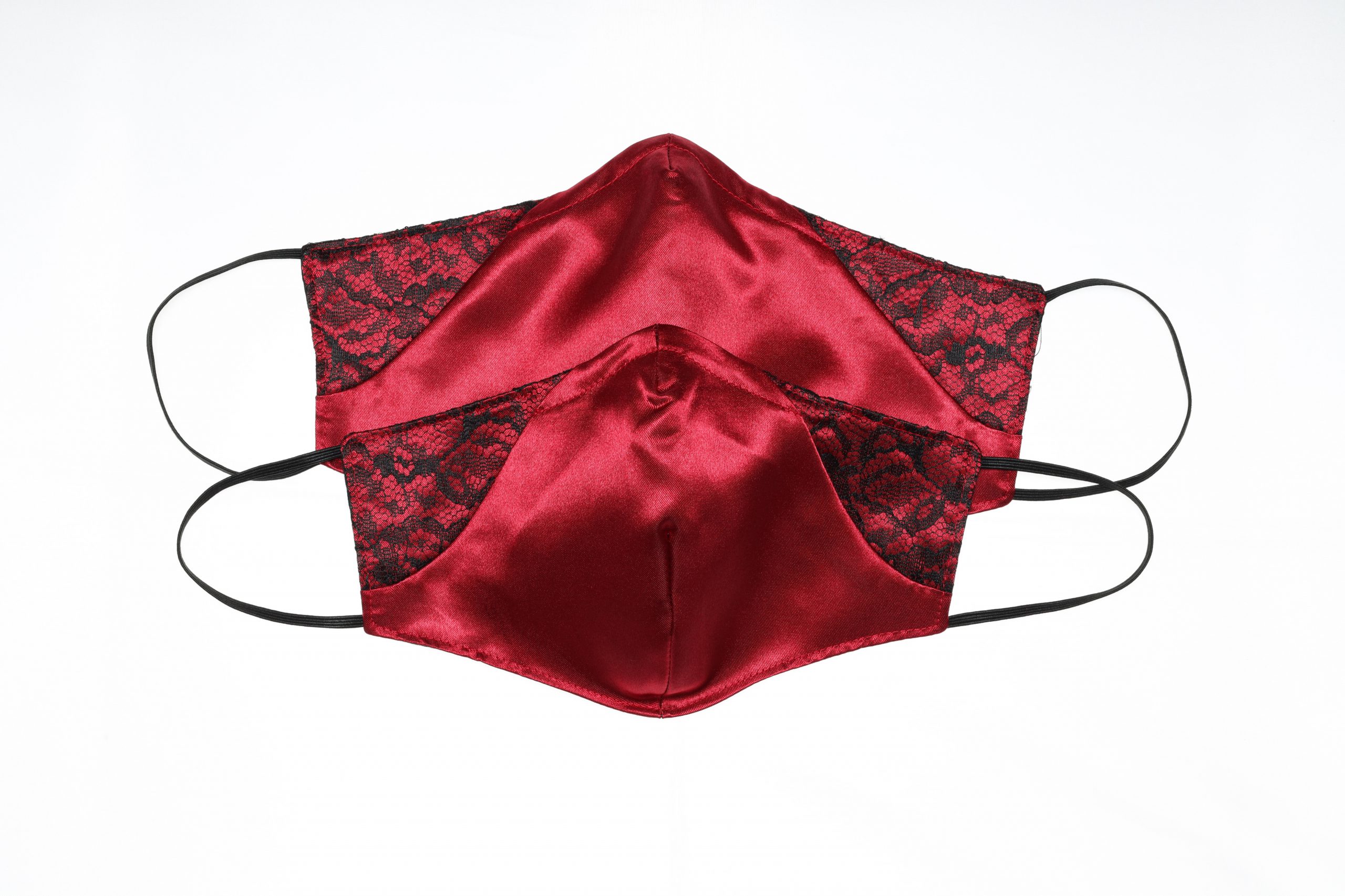 Segment Face Masks Red Satin