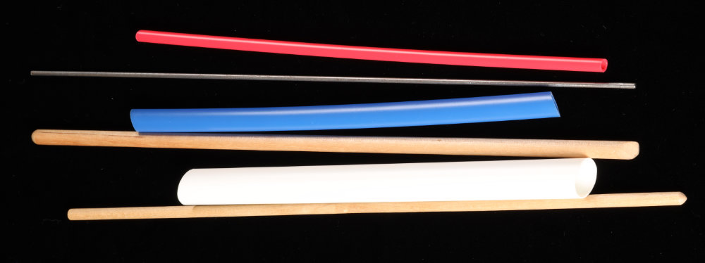 A Tube Turner set for turning different sizes of fabric tubes